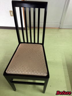 椅子汚れた座面